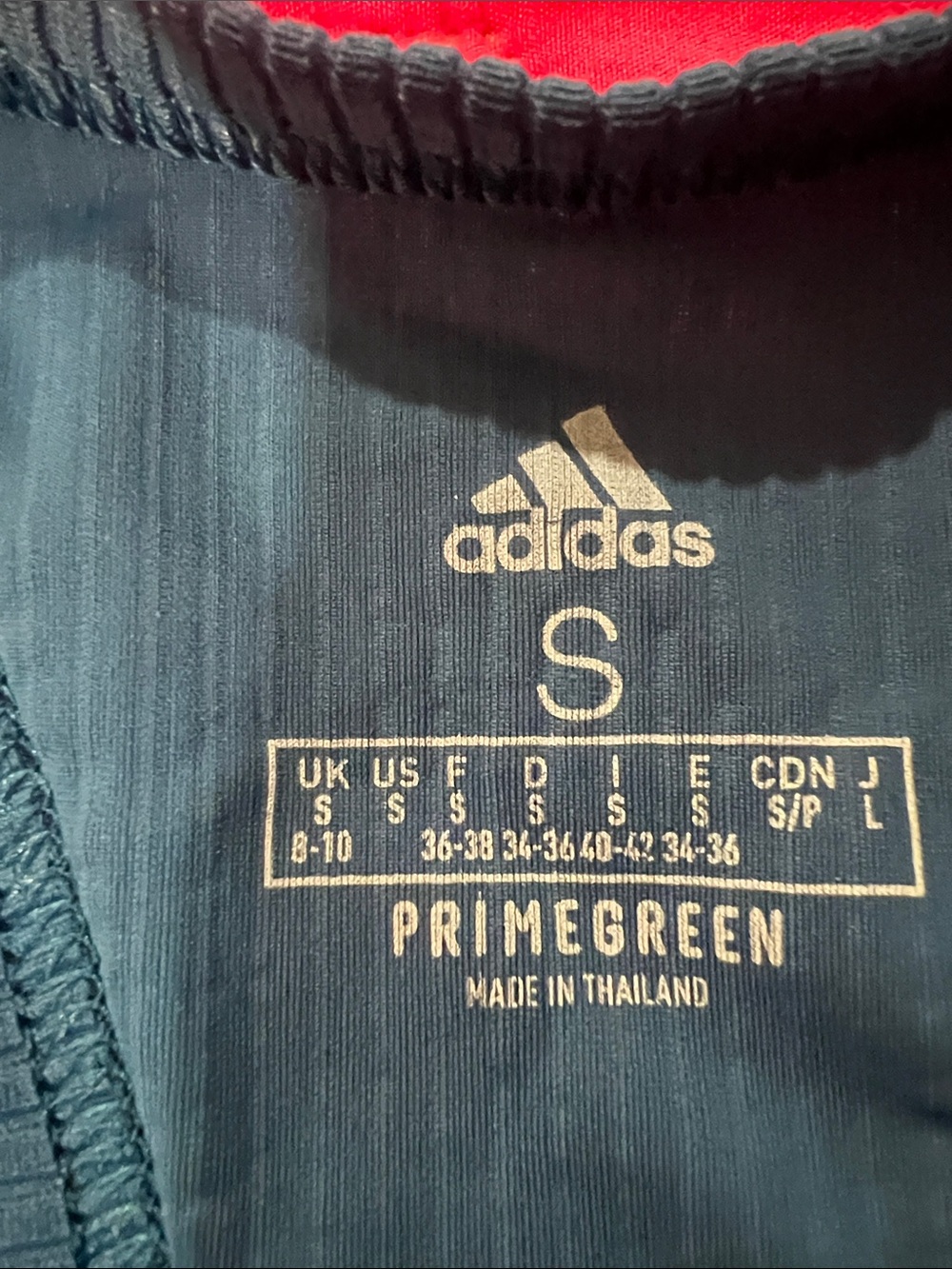 adidas Teal Blue Ribbed Racerback Crop Top - Picture 2 of 6